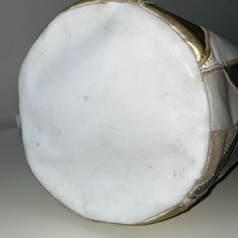 Brizzolari Leather Bucket Mixed Media Bag - Picture 5 of 8